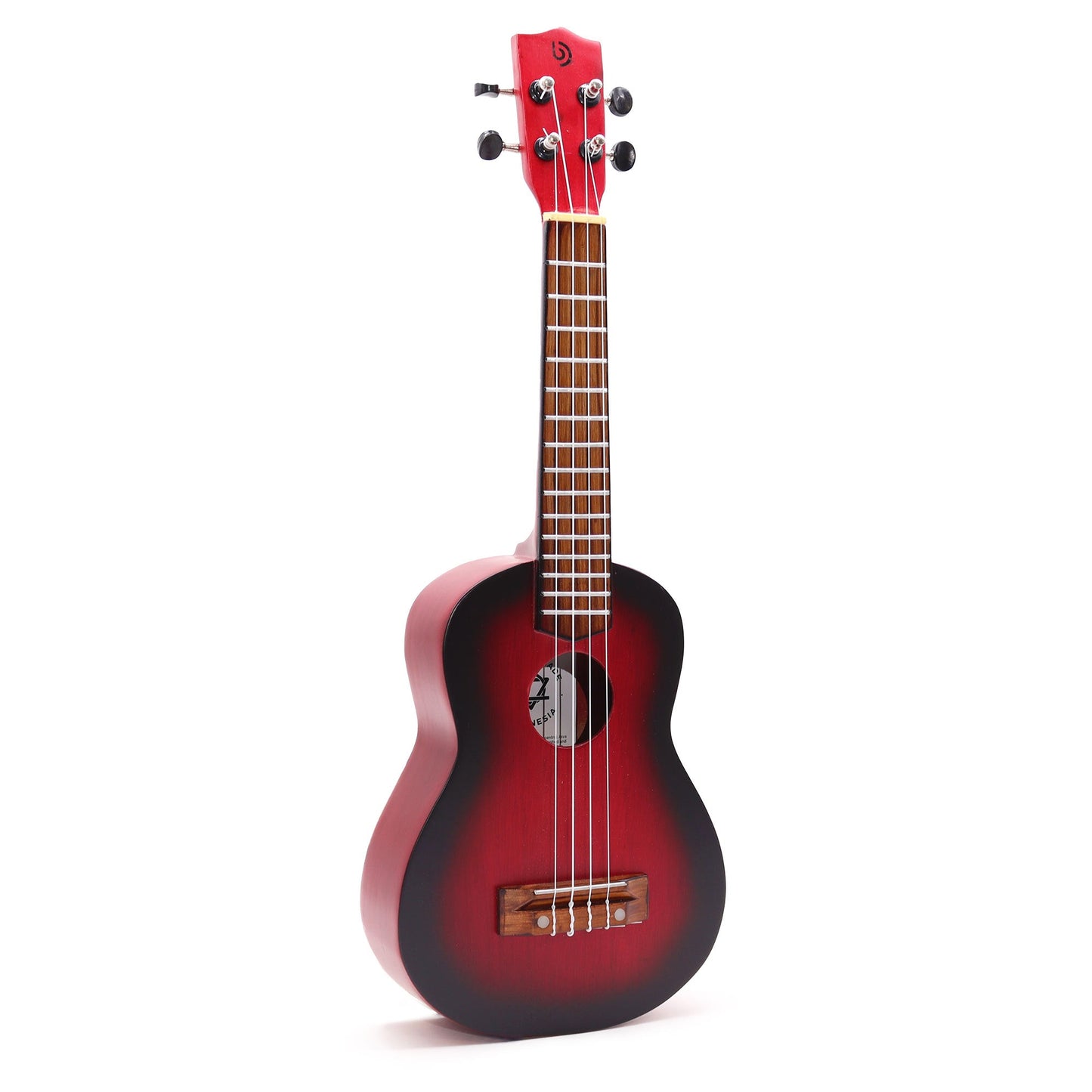 Artisan Handmade 4 String Rosewood Ukulele - Natural Sunburst product packaging on clean background from Quintessential Holistic Health Ltd