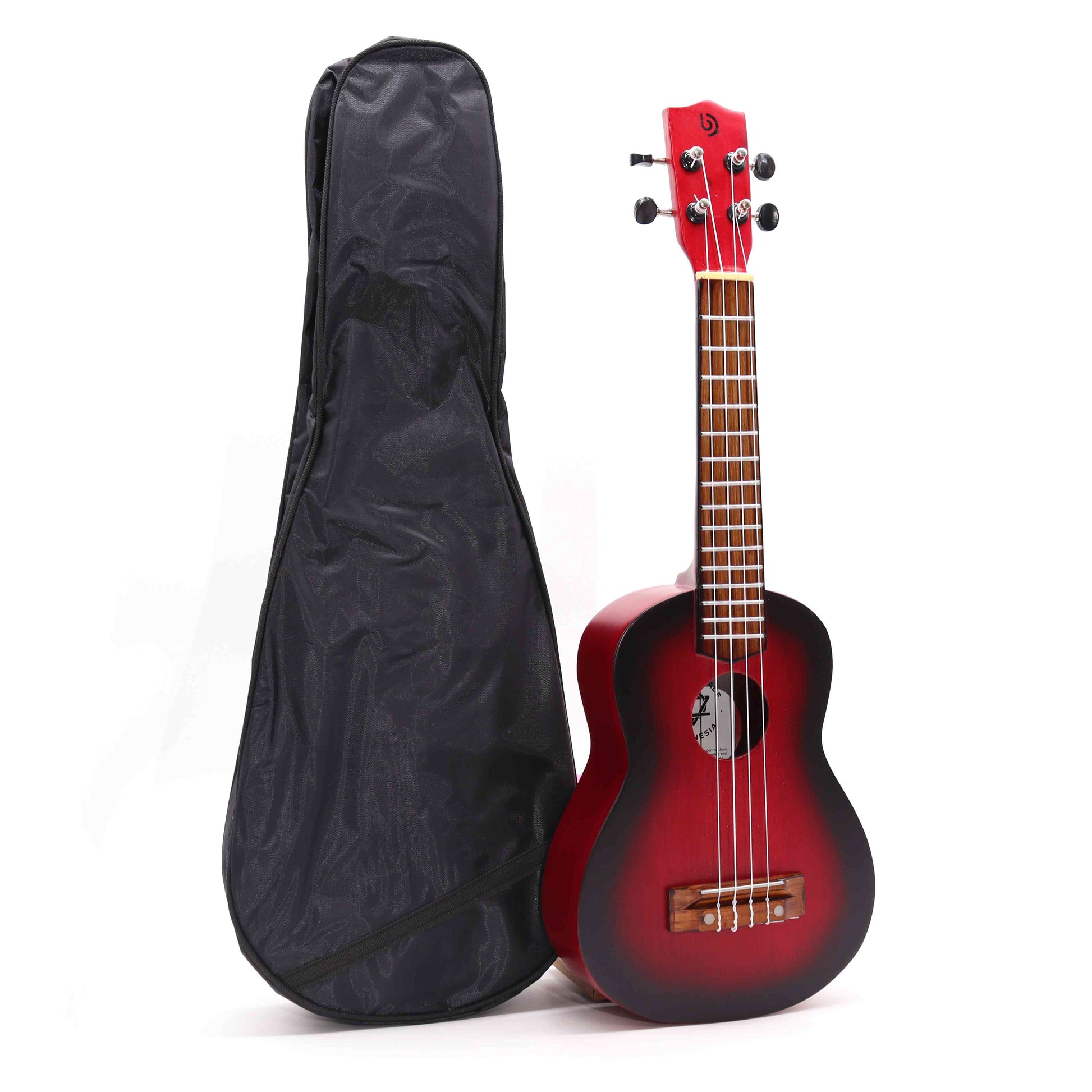 Artisan Handmade 4 String Rosewood Ukulele - Natural Sunburst product packaging on clean background from Quintessential Holistic Health Ltd