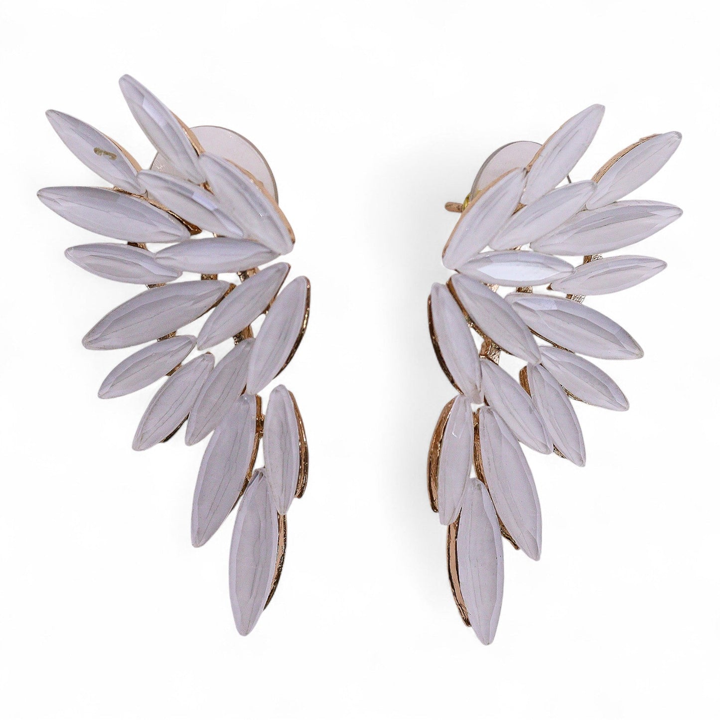 Mystical Nymph Aurora Vintage Glass Earrings - Pearl / Angel Wings product packaging on clean background from Quintessential Holistic Health Ltd