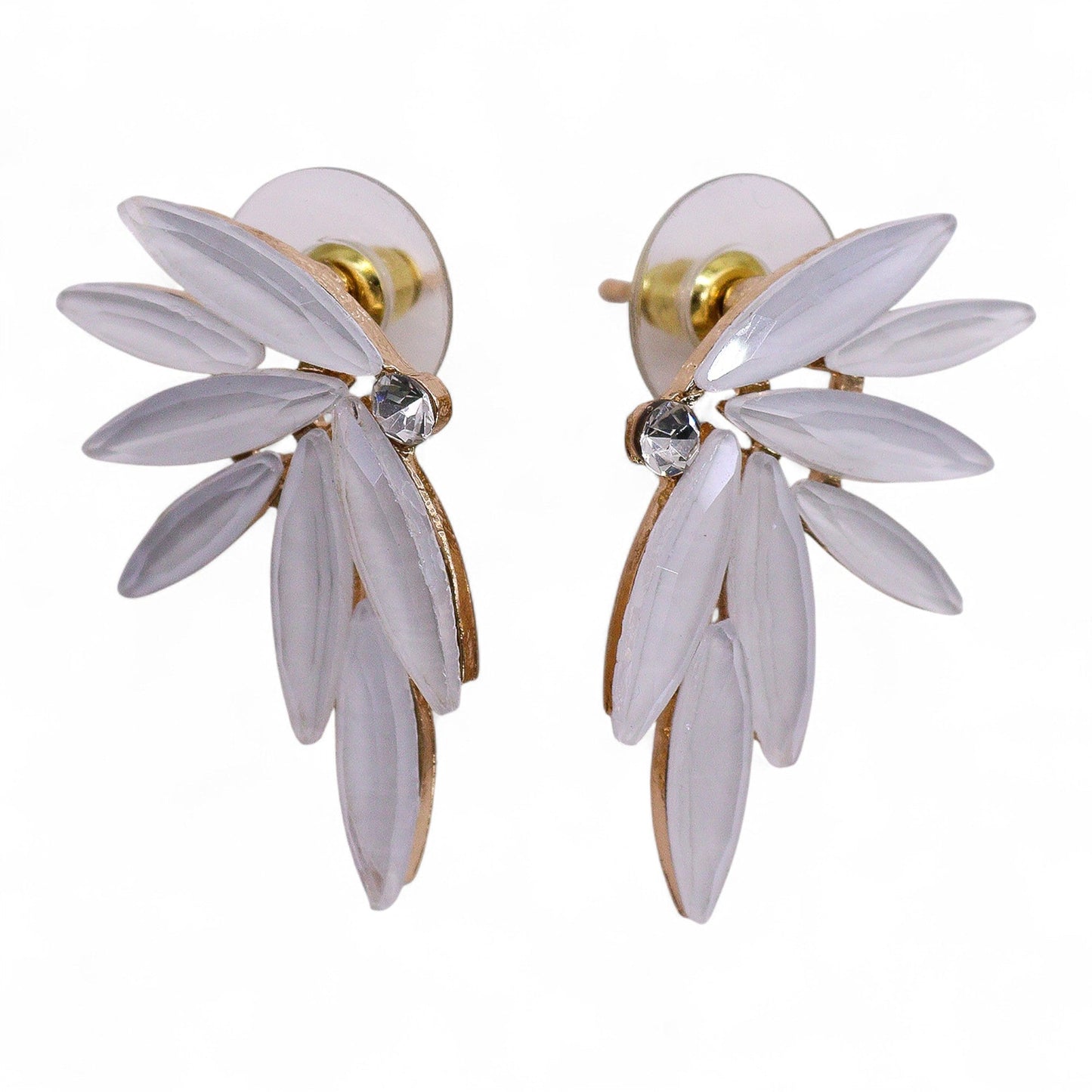 Mystical Nymph Aurora Vintage Glass Earrings - Pearl / Fairies product packaging on clean background from Quintessential Holistic Health Ltd