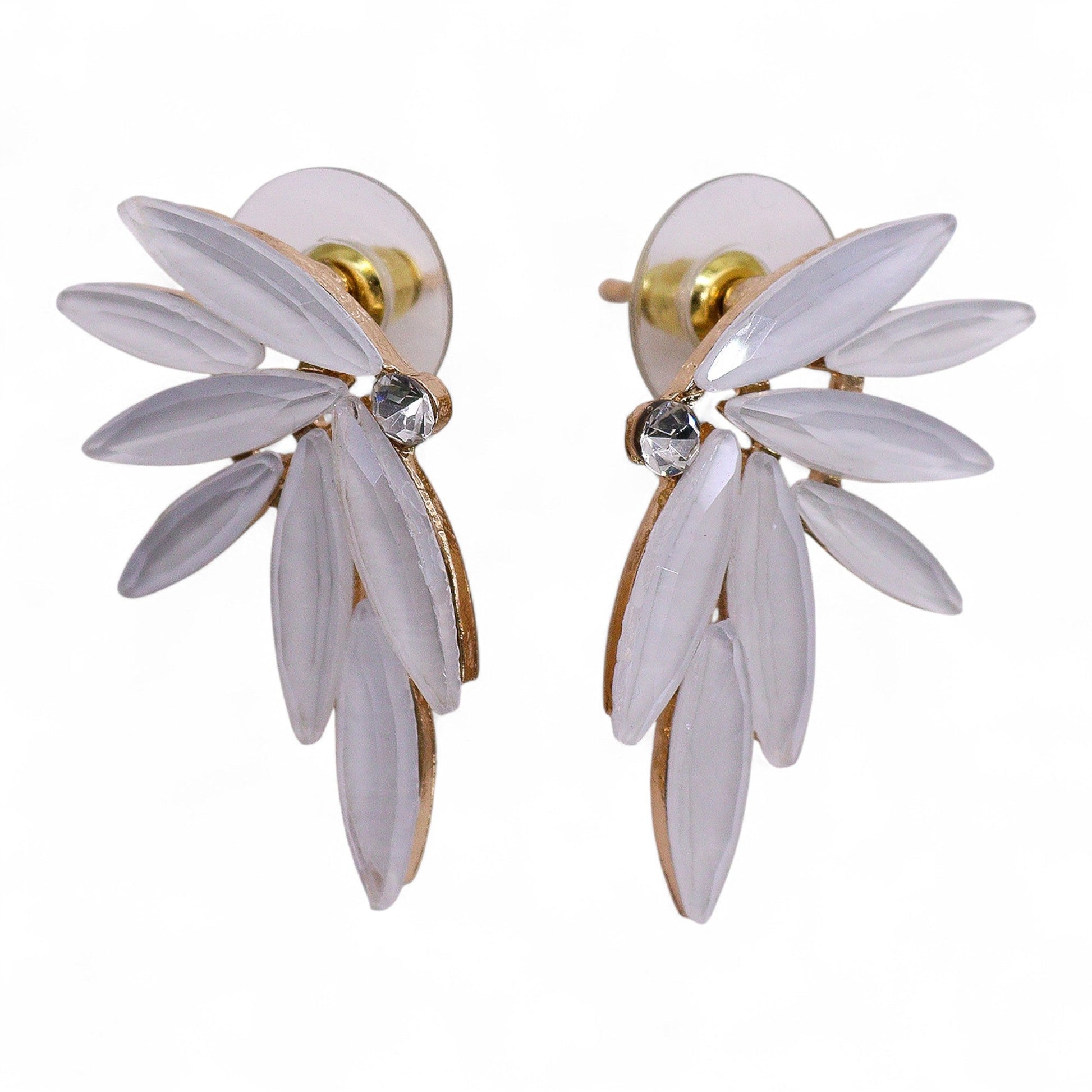 Mystical Nymph Aurora Vintage Glass Earrings - Pearl / Fairies product packaging on clean background from Quintessential Holistic Health Ltd