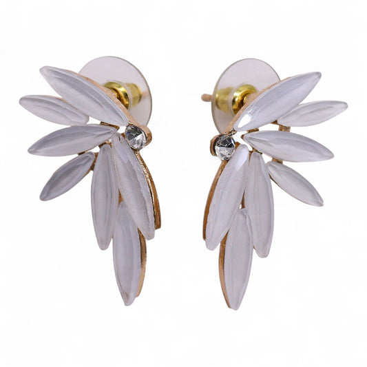 Mystical Nymph Aurora Vintage Glass Earrings - Pearl / Fairies product packaging on clean background from Quintessential Holistic Health Ltd