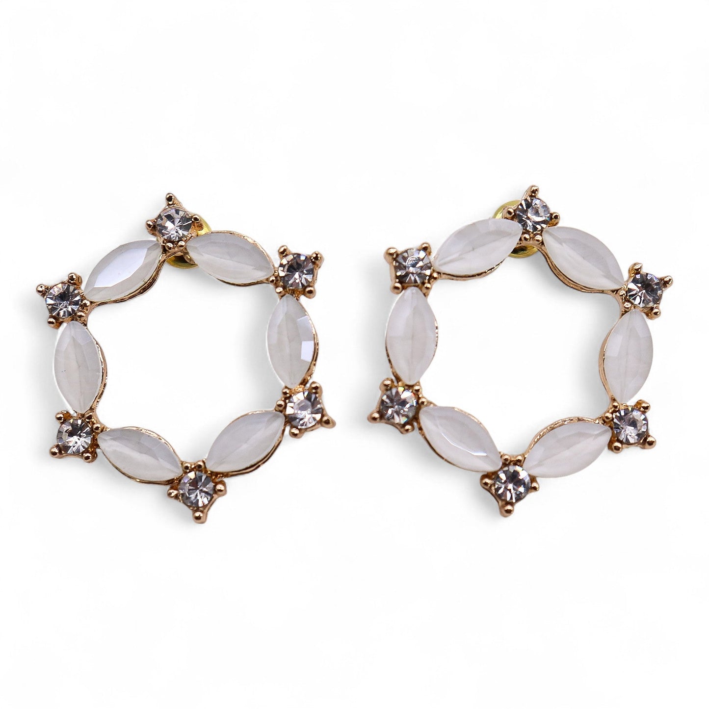 Mystical Nymph Aurora Vintage Glass Earrings - Pearl / Loop product packaging on clean background from Quintessential Holistic Health Ltd