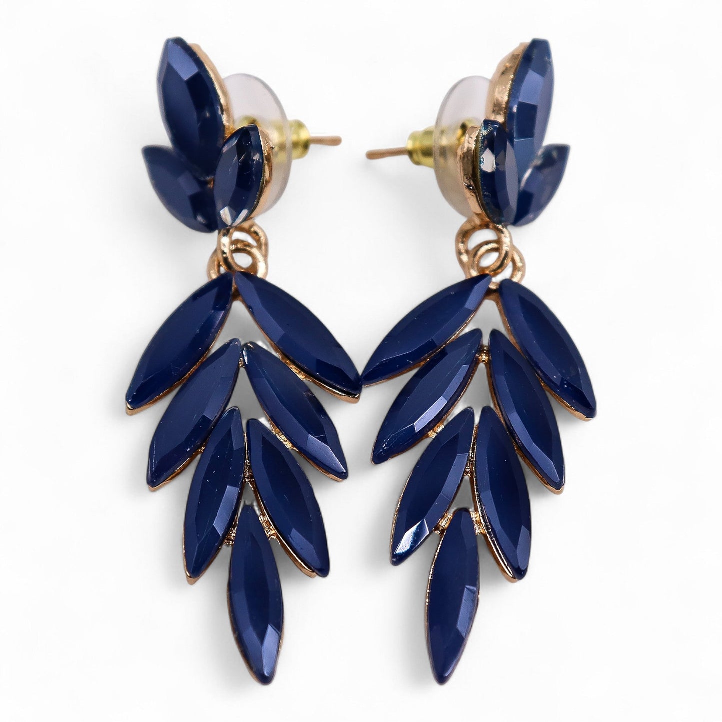 Mystical Nymph Aurora Vintage Glass Earrings - Royal Blue / Long Drop product packaging on clean background from Quintessential Holistic Health Ltd