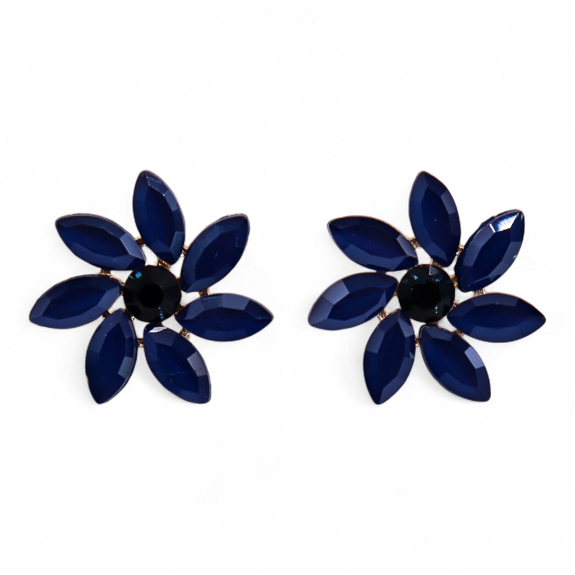 Mystical Nymph Aurora Vintage Glass Earrings - Royal Blue / Flowers product packaging on clean background from Quintessential Holistic Health Ltd