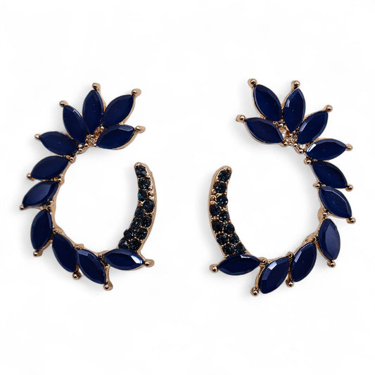 Mystical Nymph Aurora Vintage Glass Earrings - Royal Blue / Loop product packaging on clean background from Quintessential Holistic Health Ltd