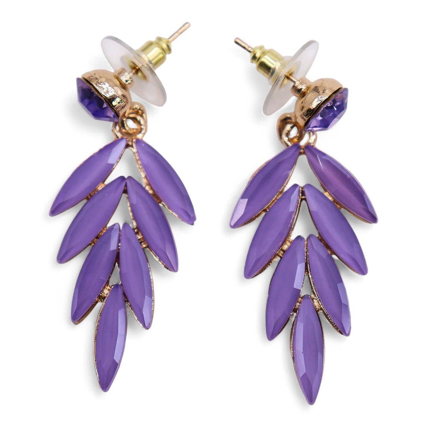 Mystical Nymph Aurora Vintage Glass Earrings - Lavender / Fairies product packaging on clean background from Quintessential Holistic Health Ltd