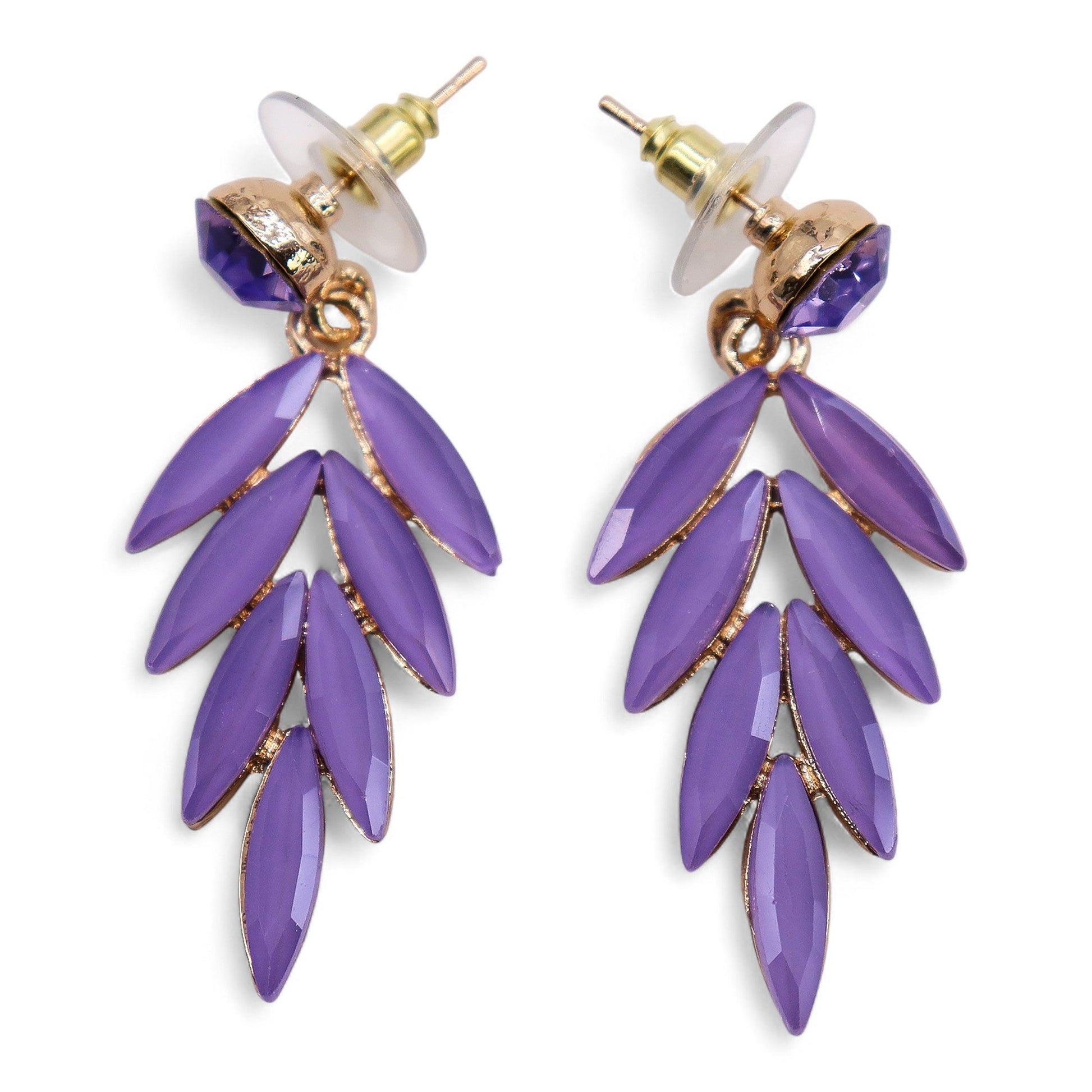 Mystical Nymph Aurora Vintage Glass Earrings - Lavender / Fairies product packaging on clean background from Quintessential Holistic Health Ltd
