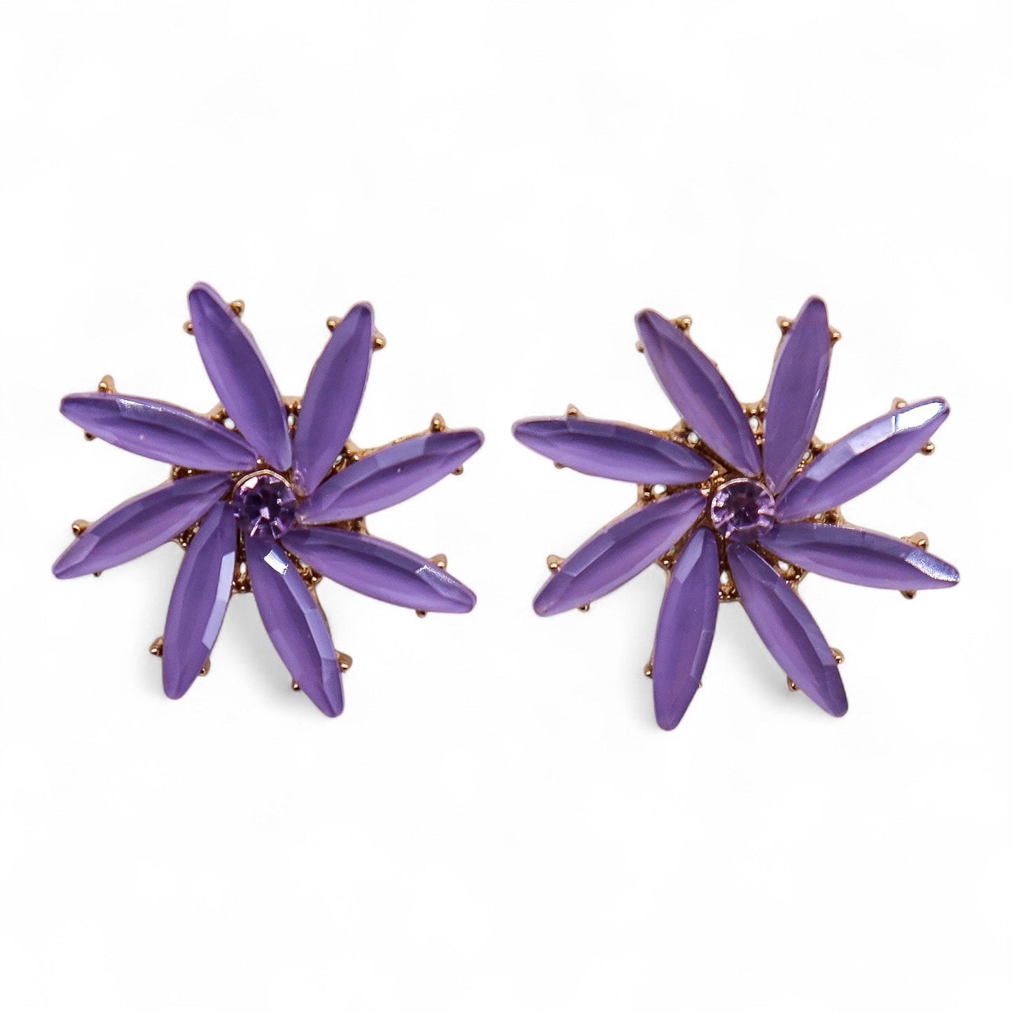 Mystical Nymph Aurora Vintage Glass Earrings - Lavender / Flowers product packaging on clean background from Quintessential Holistic Health Ltd