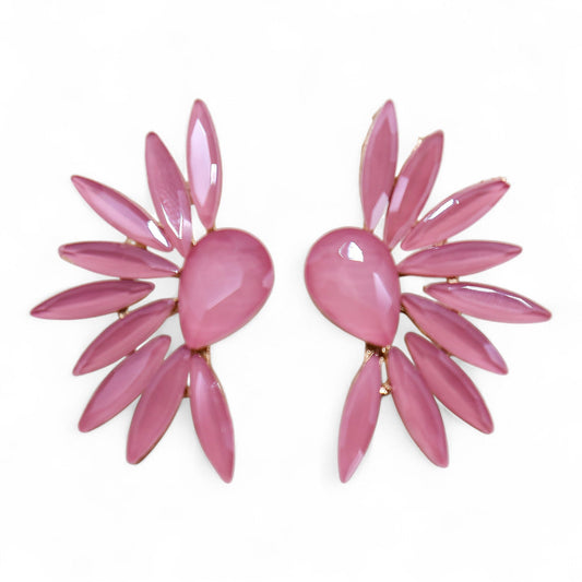 Mystical Nymph Aurora Vintage Glass Earrings - Soft Pink / Angel Wings product packaging on clean background from Quintessential Holistic Health Ltd