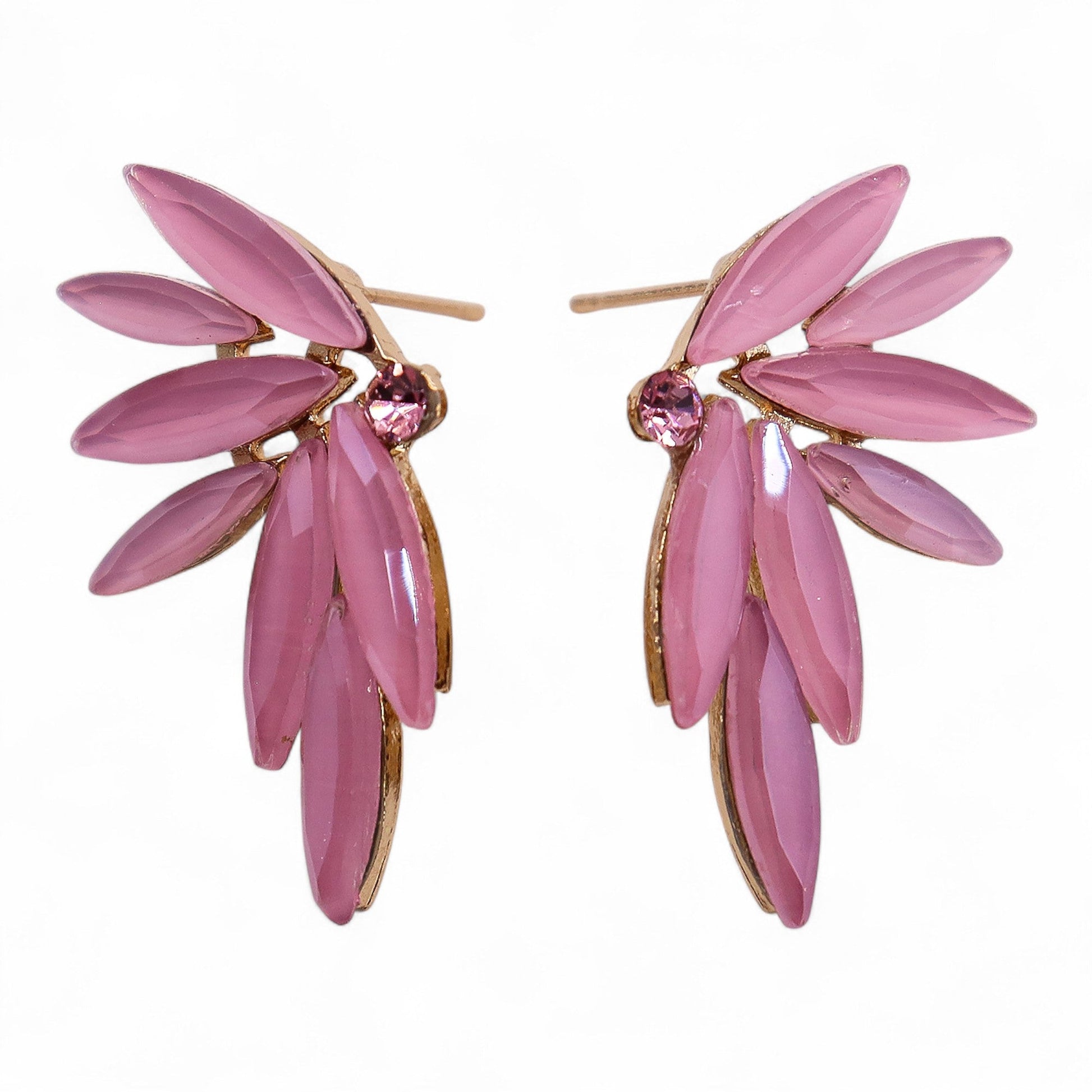 Mystical Nymph Aurora Vintage Glass Earrings - Soft Pink / Fairies product packaging on clean background from Quintessential Holistic Health Ltd