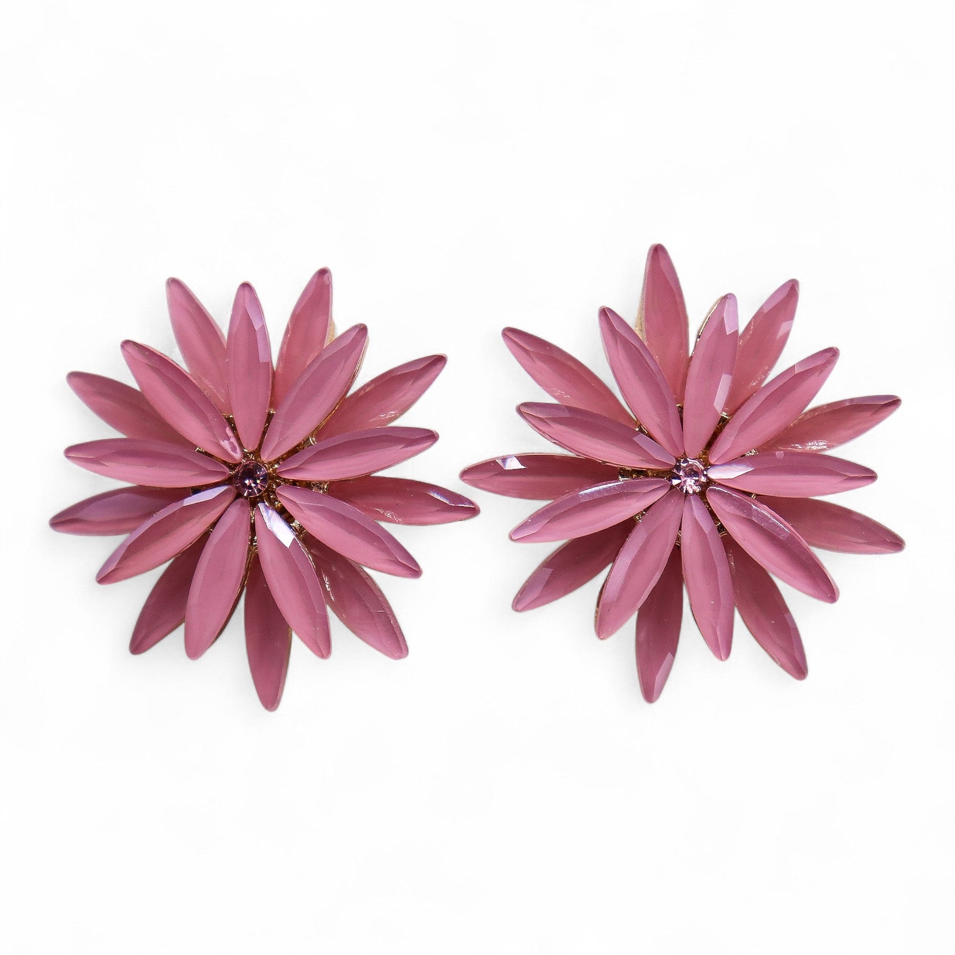 Mystical Nymph Aurora Vintage Glass Earrings - Soft Pink / Flowers product packaging on clean background from Quintessential Holistic Health Ltd