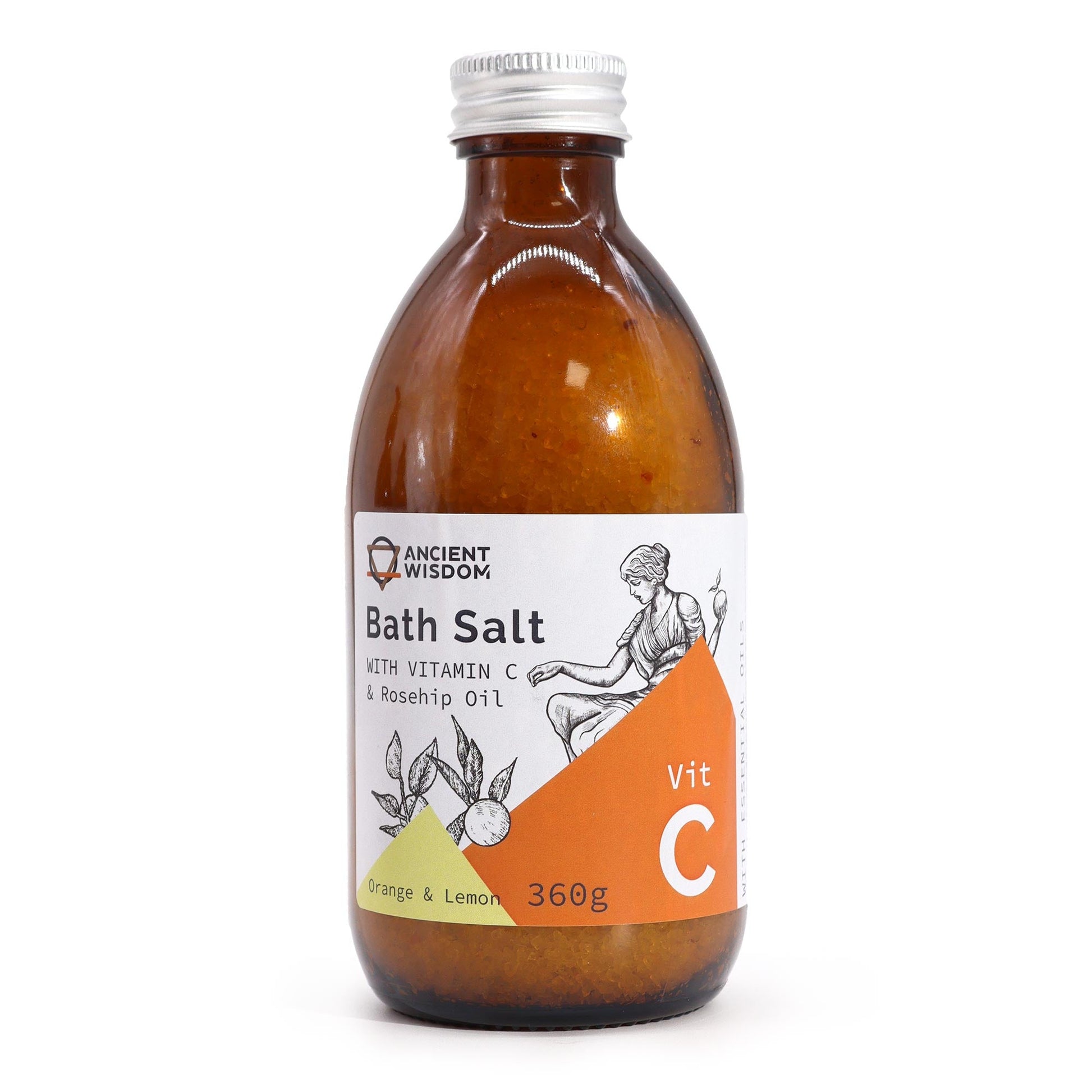 Vitamin C Skincare - Bath Salt / Feel Like an Ancient Goddess product packaging on clean background from Quintessential Holistic Health Ltd