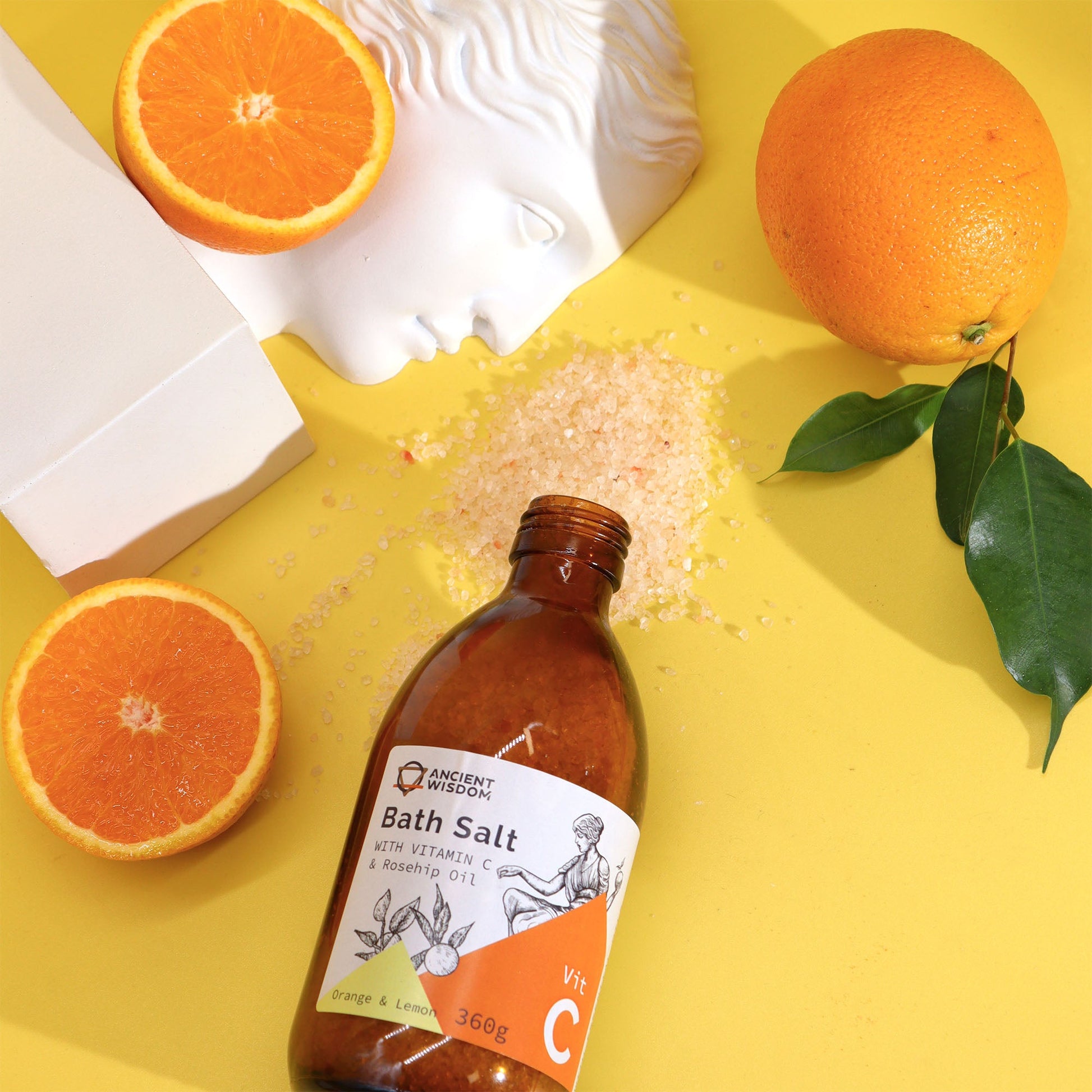 Vitamin C Skincare - Bath Salt / Feel Like an Ancient Goddess product packaging on clean background from Quintessential Holistic Health Ltd
