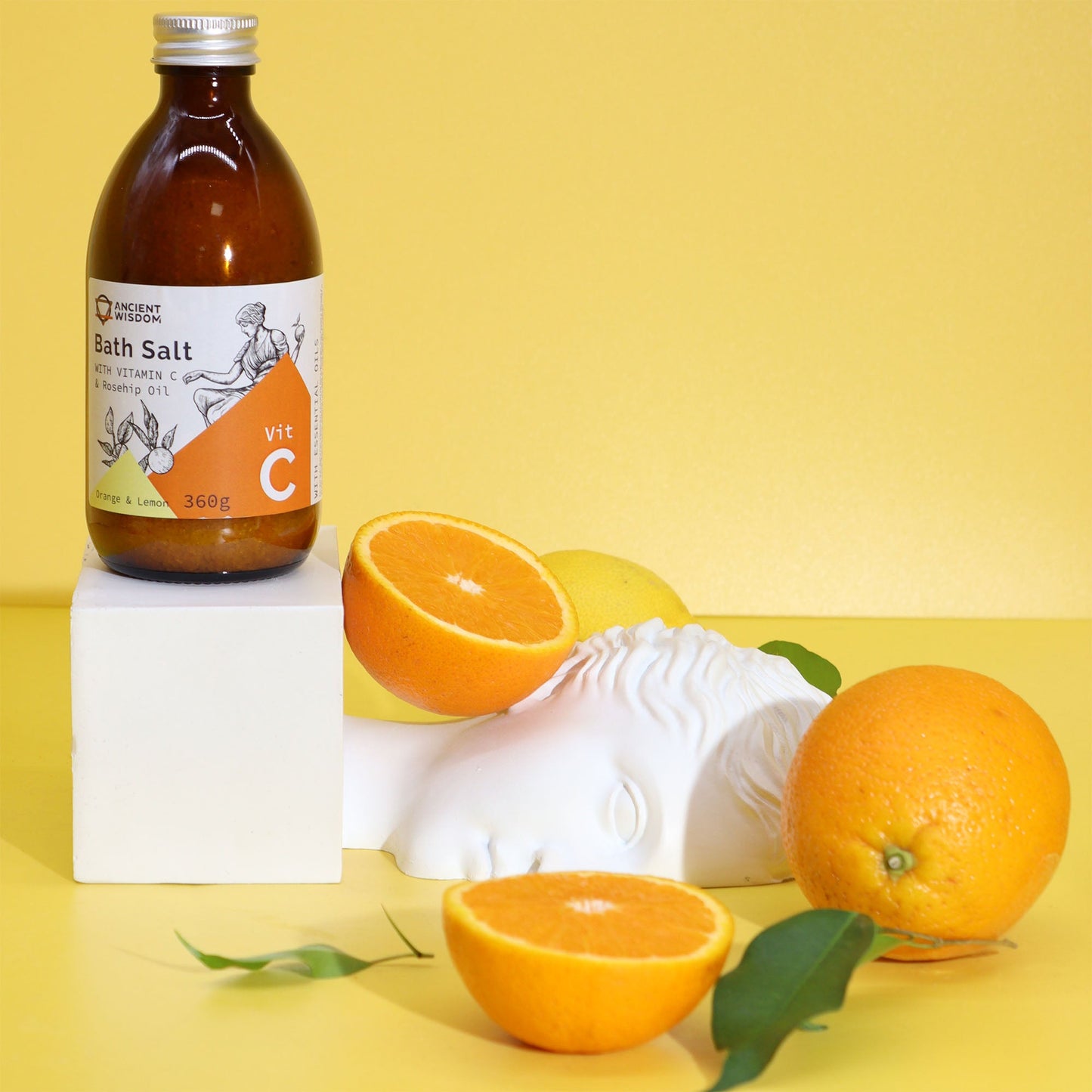 Vitamin C Skincare - Bath Salt / Feel Like an Ancient Goddess product packaging on clean background from Quintessential Holistic Health Ltd