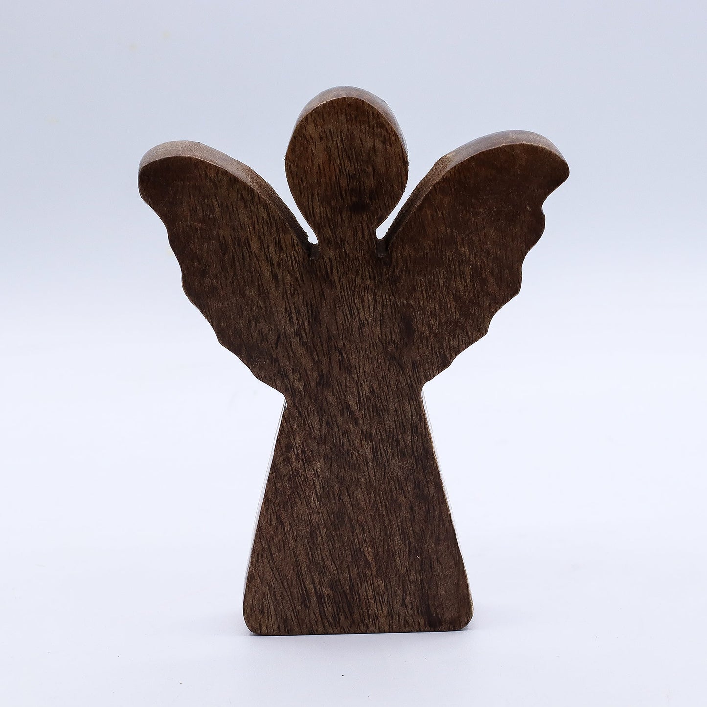 Hand Carved Mango Wooden Angel - Medium / Gold Decor product packaging on clean background from Quintessential Holistic Health Ltd