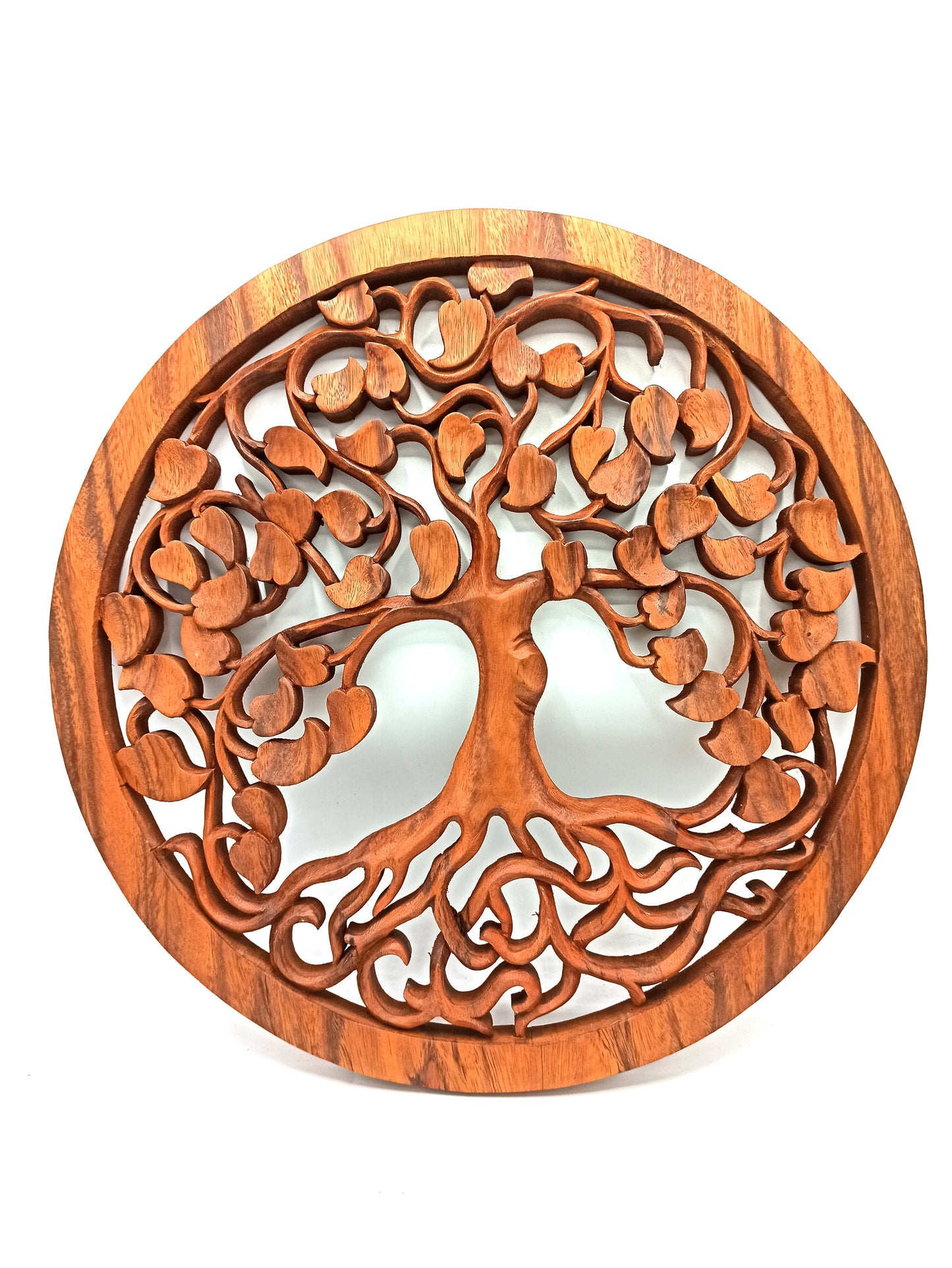 Tree of Life / Love - Handmade Decorative Suar Wooden Plaque - 40cm product packaging on clean background from Quintessential Holistic Health Ltd