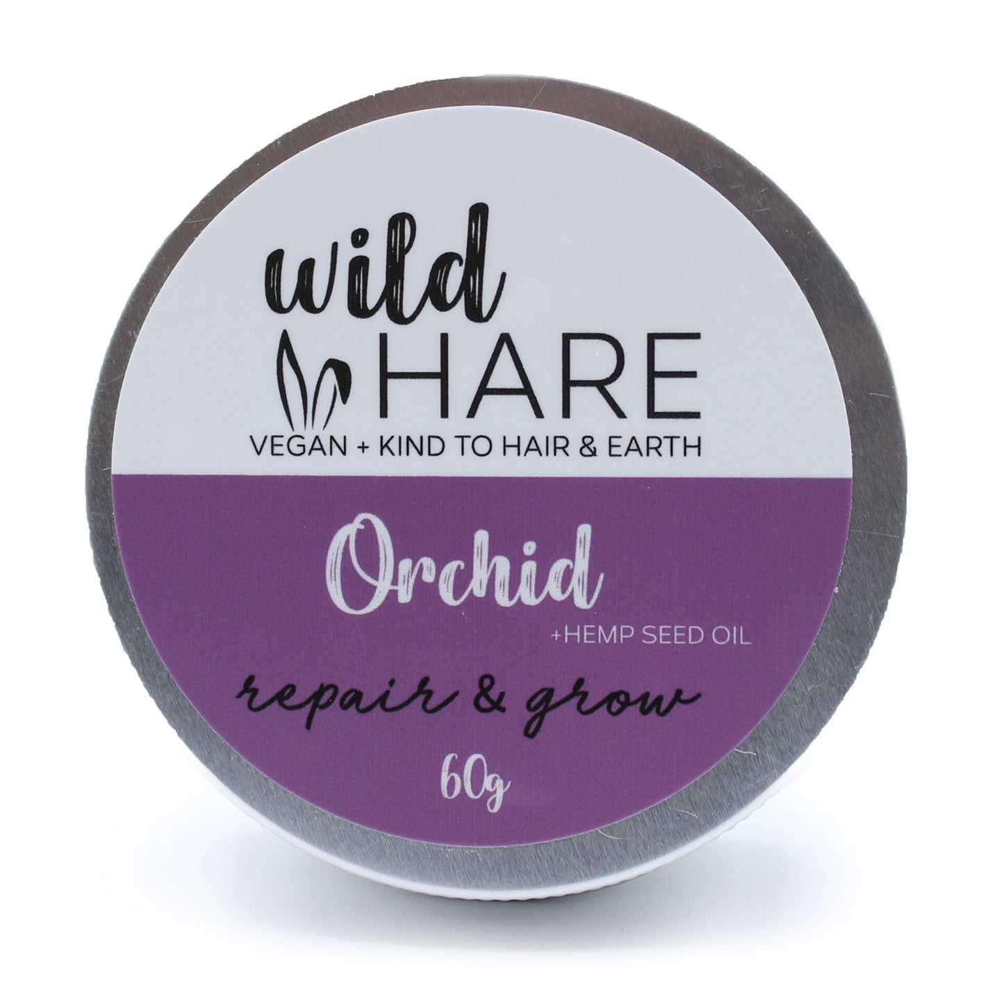 Wild Hare Vegan-Friendly Solid Shampoo and Conditioner - Orchid product packaging on clean background from Quintessential Holistic Health Ltd