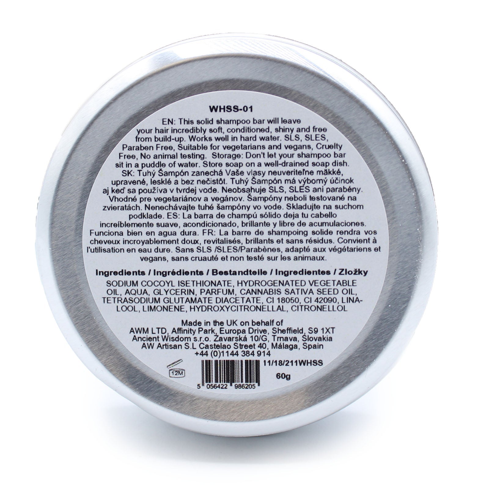 Wild Hare Vegan-Friendly Solid Shampoo and Conditioner - Orchid product packaging on clean background from Quintessential Holistic Health Ltd