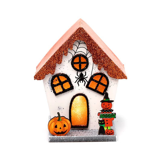 LED Halloween House - Spooky Spider and Pumpkin / Orange Roof product packaging on clean background from Quintessential Holistic Health Ltd