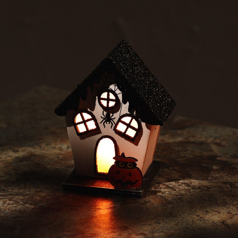 LED Halloween House - Spooky Spider and Pumpkin / Black Roof product packaging on clean background from Quintessential Holistic Health Ltd