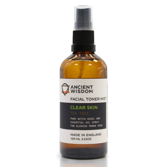 Vegan-Friendly Witch Hazel Facial Toner Mist - Tea Tree - 100ml - main product image from Quintessential Holistic Health Ltd UK