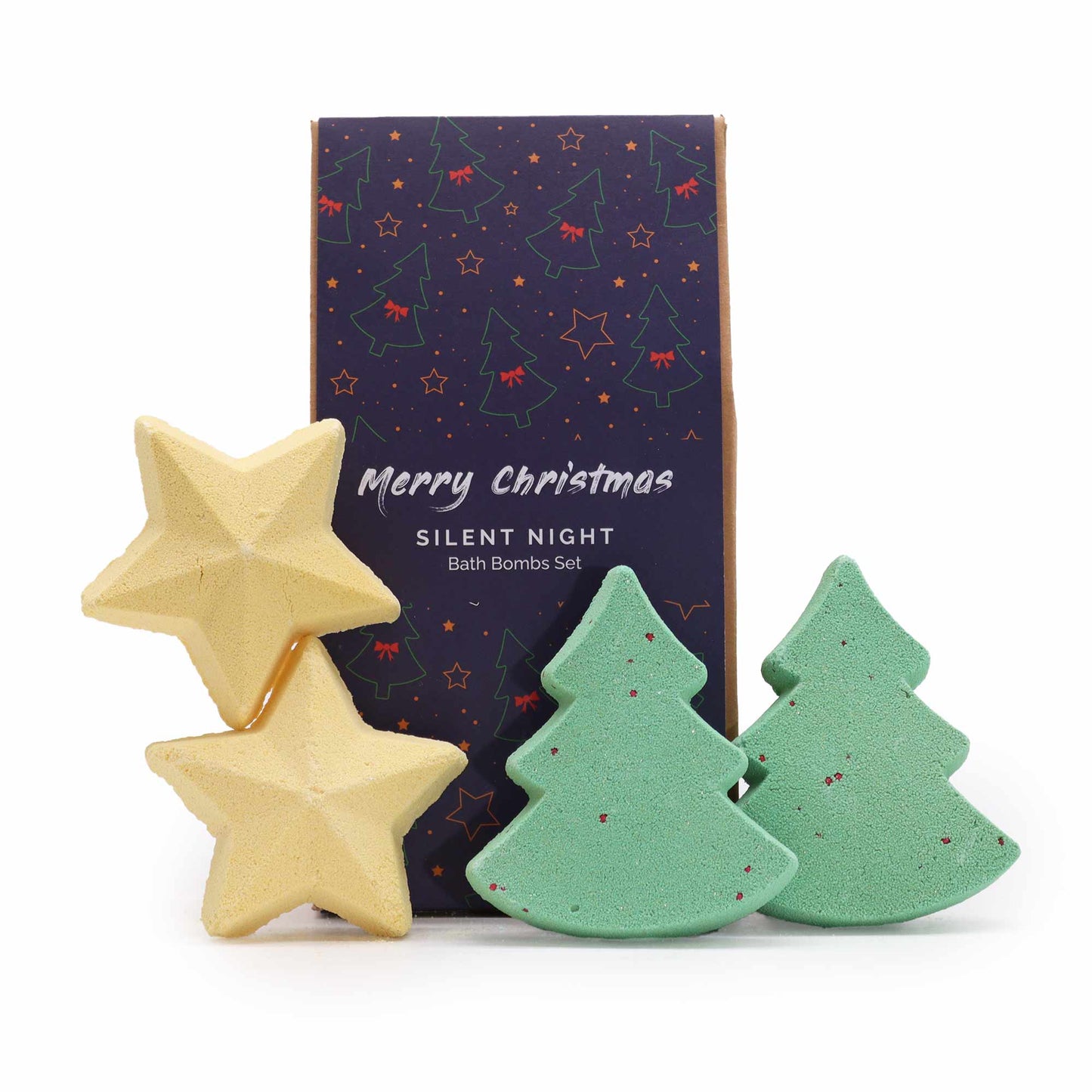Christmas Bath Bomb Gift Pack - Silent Night product packaging on clean background from Quintessential Holistic Health Ltd