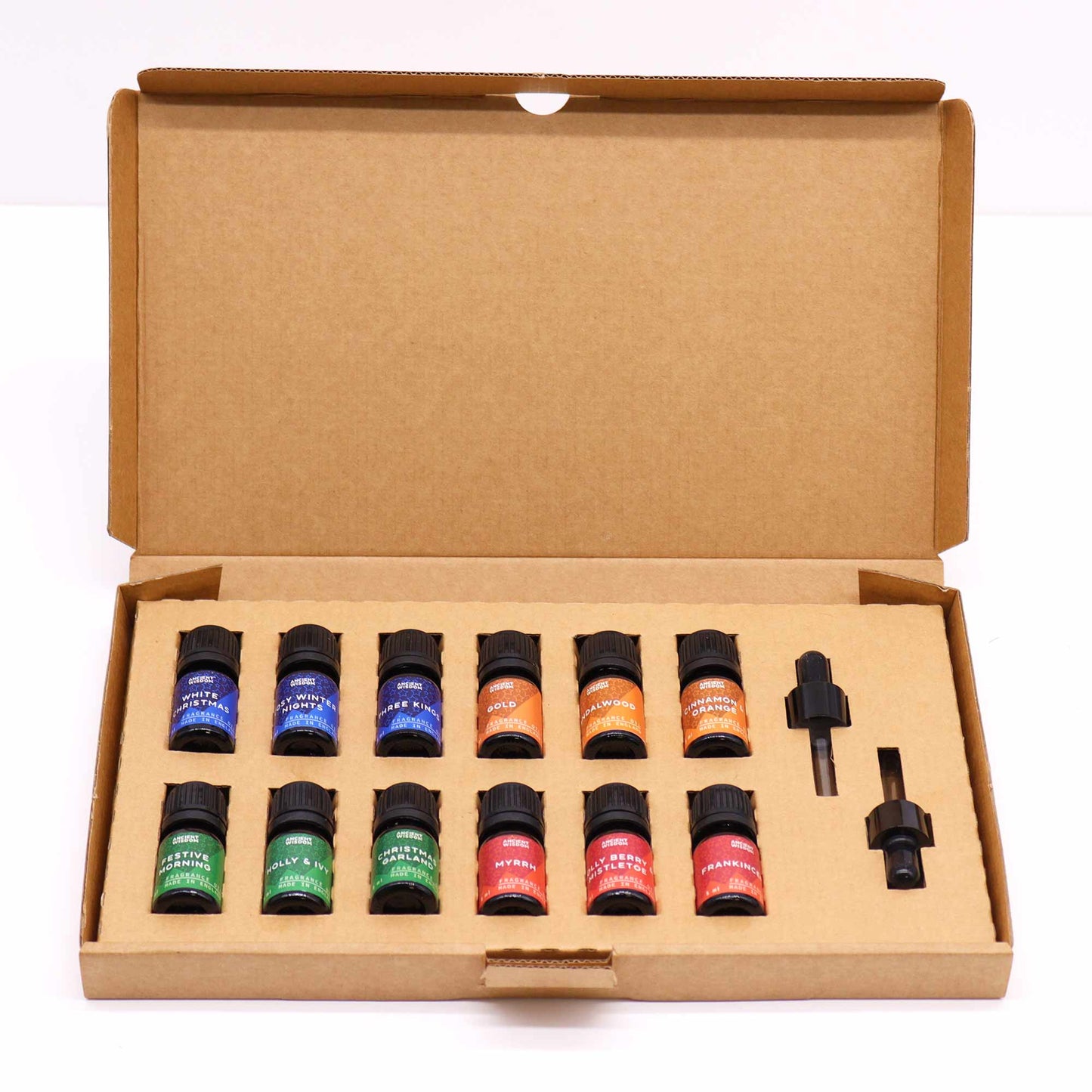 Christmas Fragrance Oil Set - Holy Scent product packaging on clean background from Quintessential Holistic Health Ltd