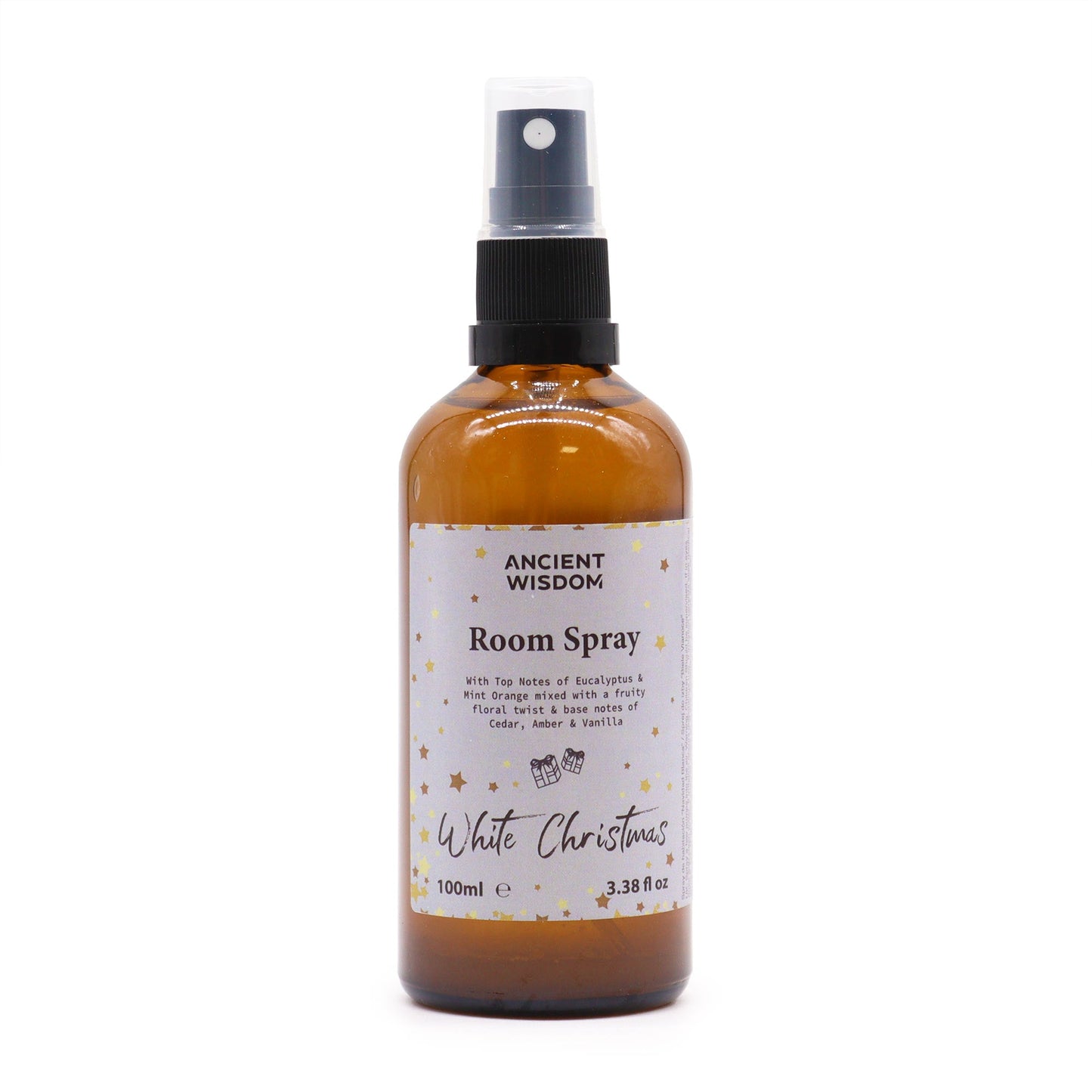 100ml Fragrant Room and Pillow Spray - White Christmas product packaging on clean background from Quintessential Holistic Health Ltd