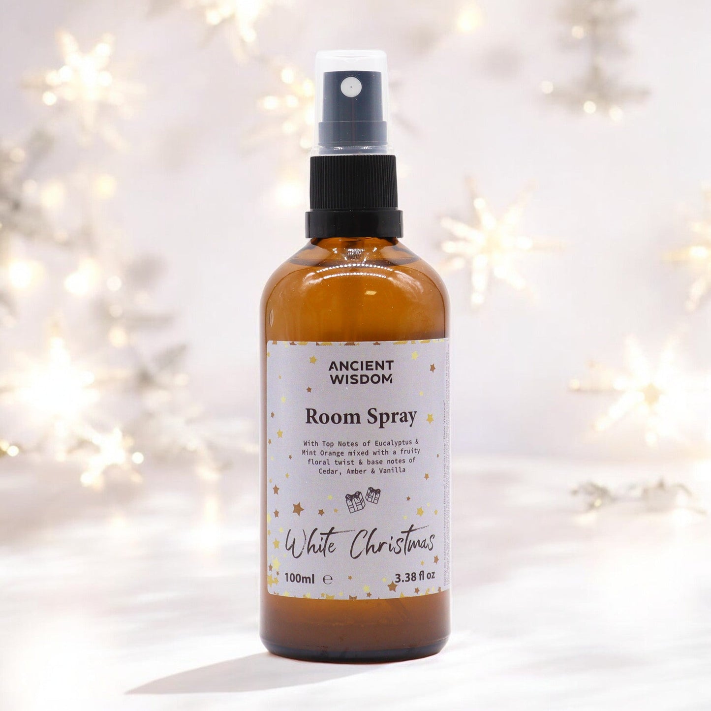 100ml Fragrant Room and Pillow Spray - White Christmas product packaging on clean background from Quintessential Holistic Health Ltd